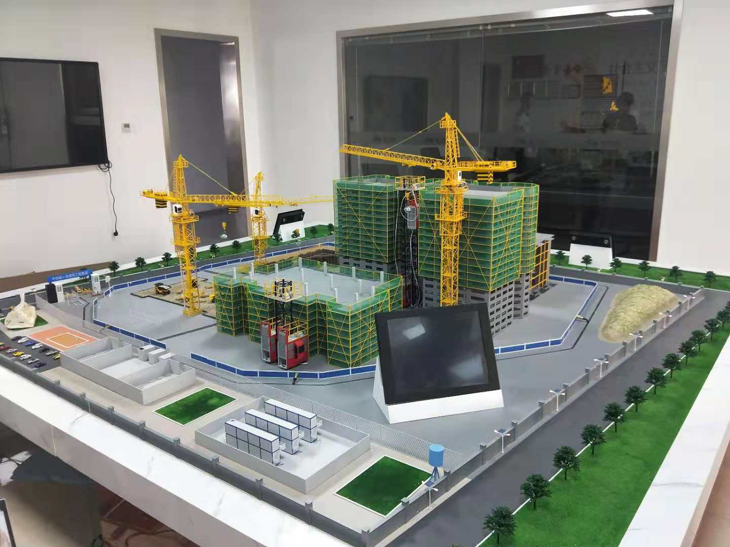 融水建筑施工场景模型